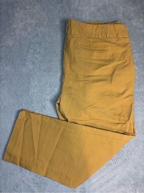 Mustard colored cotton blend pants size 16